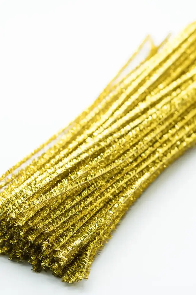 Limpia Pipa Metalizada X100Unidades (Dorado)