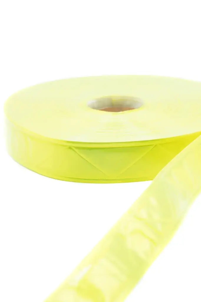 Cinta Reflectiva Plastica 25mm X50MTRS (Amarilo Neon)