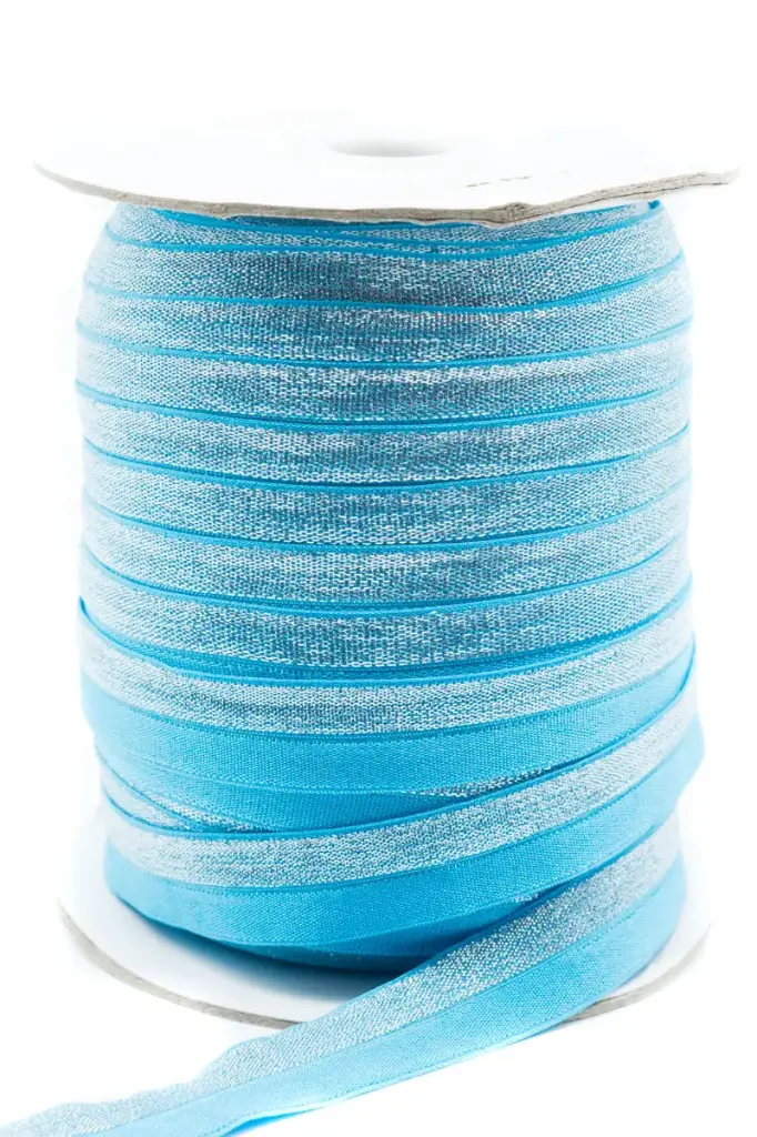 Sesgo Elastico Lurex X50MTRS (Azul Turqueza)