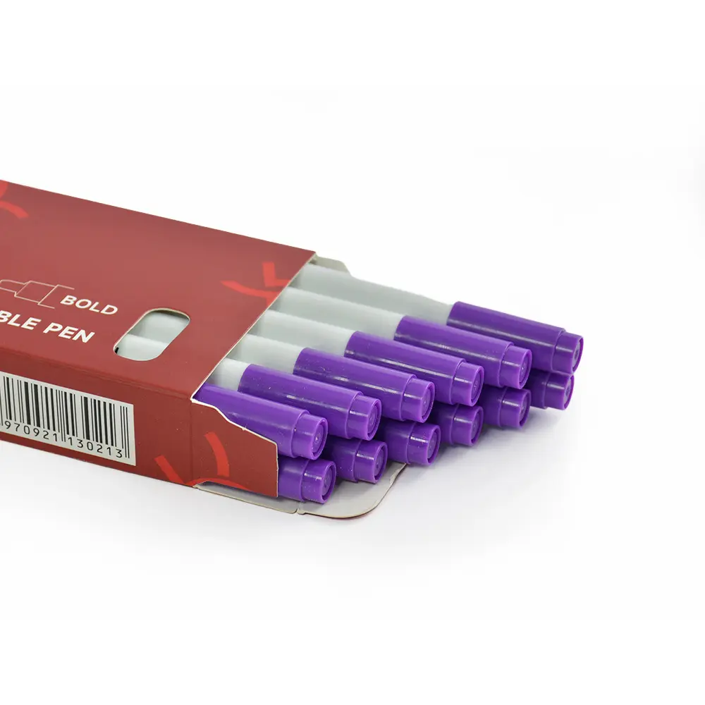 Marcador Para Tela Magico X12Unidades (Morado)