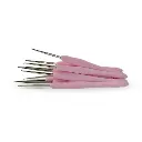 Aguja Crochet Mango Siliconado 1.0mm X 12 UND