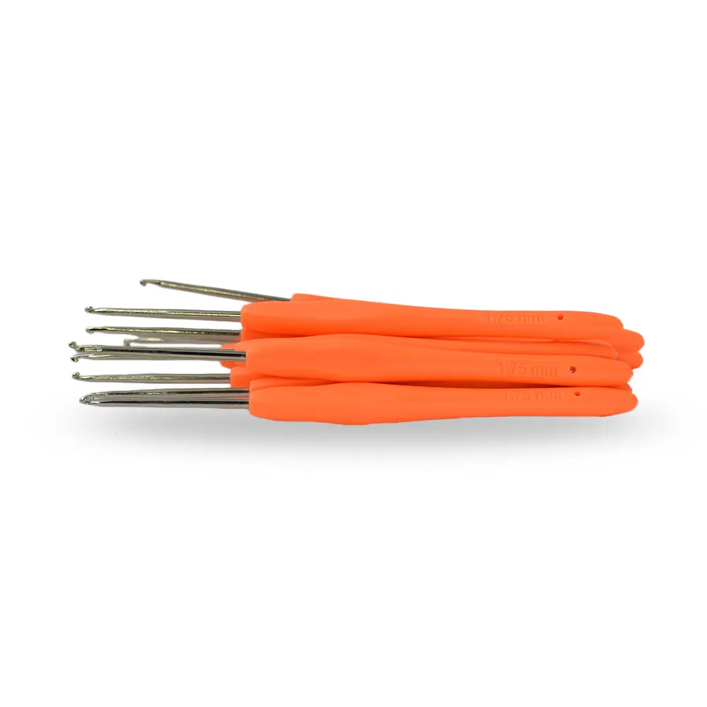 Aguja Croche Mango Siliconado 1.75mm X12Unidades