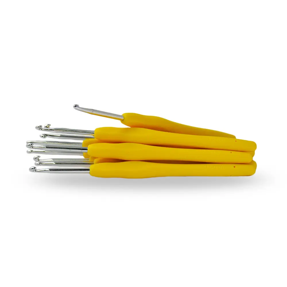 Aguja Crochet Mango Siliconado 3.5mm X 12 UND