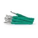 Aguja Crochet Mango Siliconado 5.5mm X 12 UND