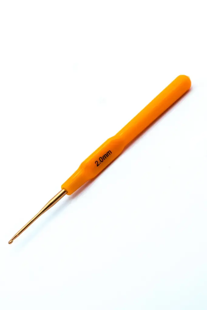 Aguja Crochet Mango Plastico 2.0mm X12Unidades