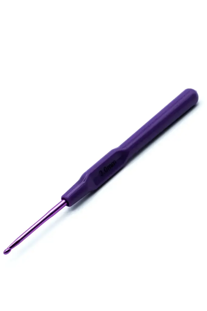 Aguja Crochet Mango Plastico 3.0mm X12Unidades 