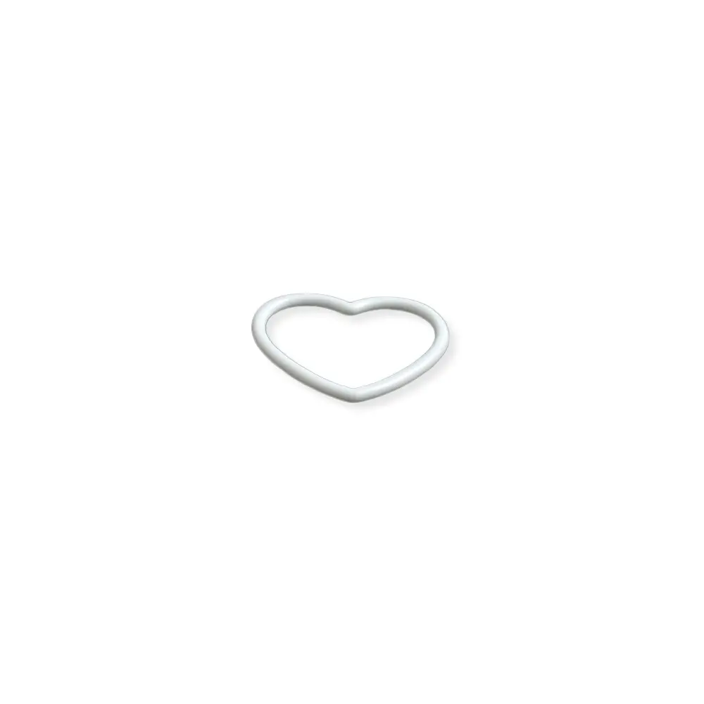 Argolla Plastica Forma Corazon 8CM X12Unidades 
