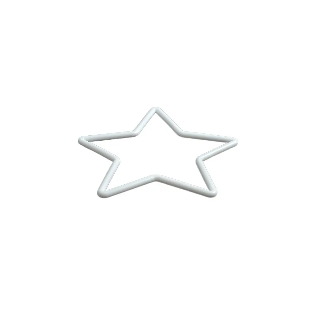 Argolla Plastica Forma Estrella 15CM X12 Unidades 