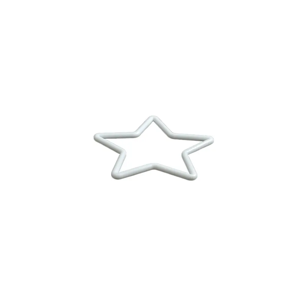 Argolla Plastica Forma Estrella 11CM X12Unidades 