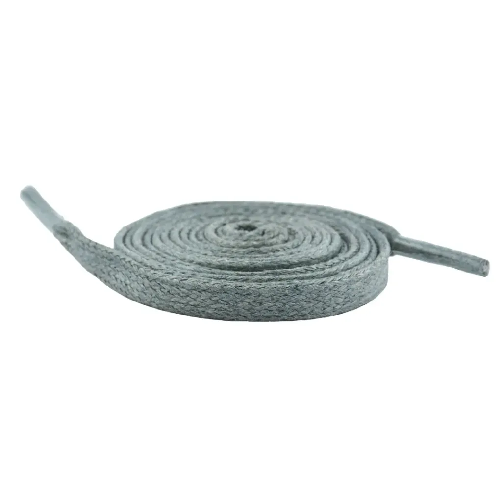 Cordón Encerado Plano (Gris Medio, 60cm, 1/4 Gruesa (36 Pares))