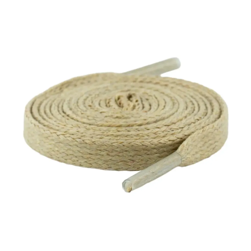 Cordón Encerado Plano (Beige Arena, 60cm, 1/4 Gruesa (36 Pares))