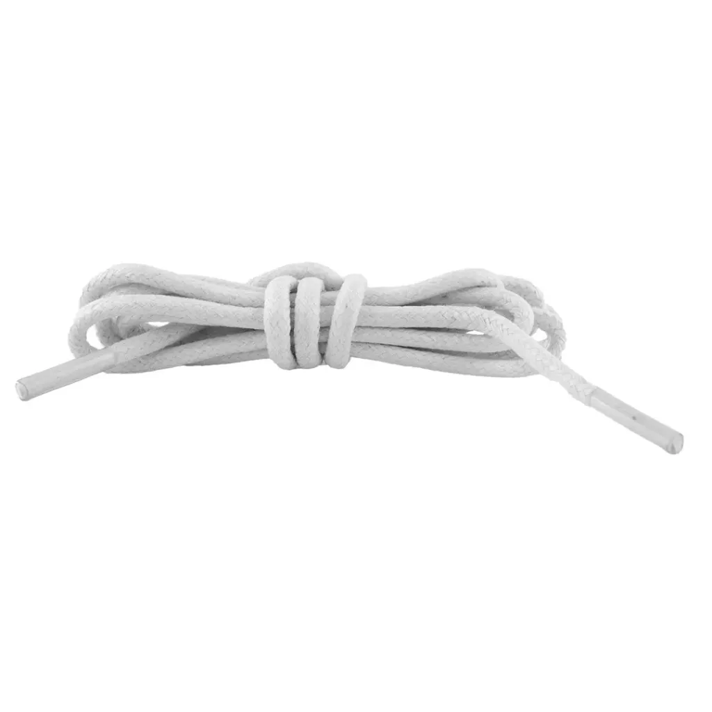 Cordón Encerado Redondo (Blanco, 60cm, 1/4 Gruesa (36 Pares))