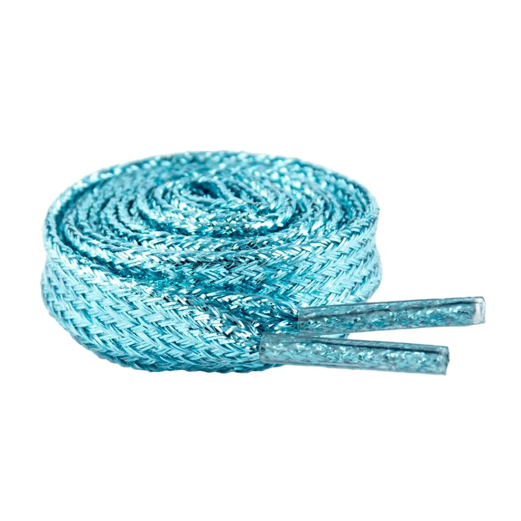 Cordón Metalizado (Azul Celeste, 70cm, 1/4 Gruesa (36 Pares))