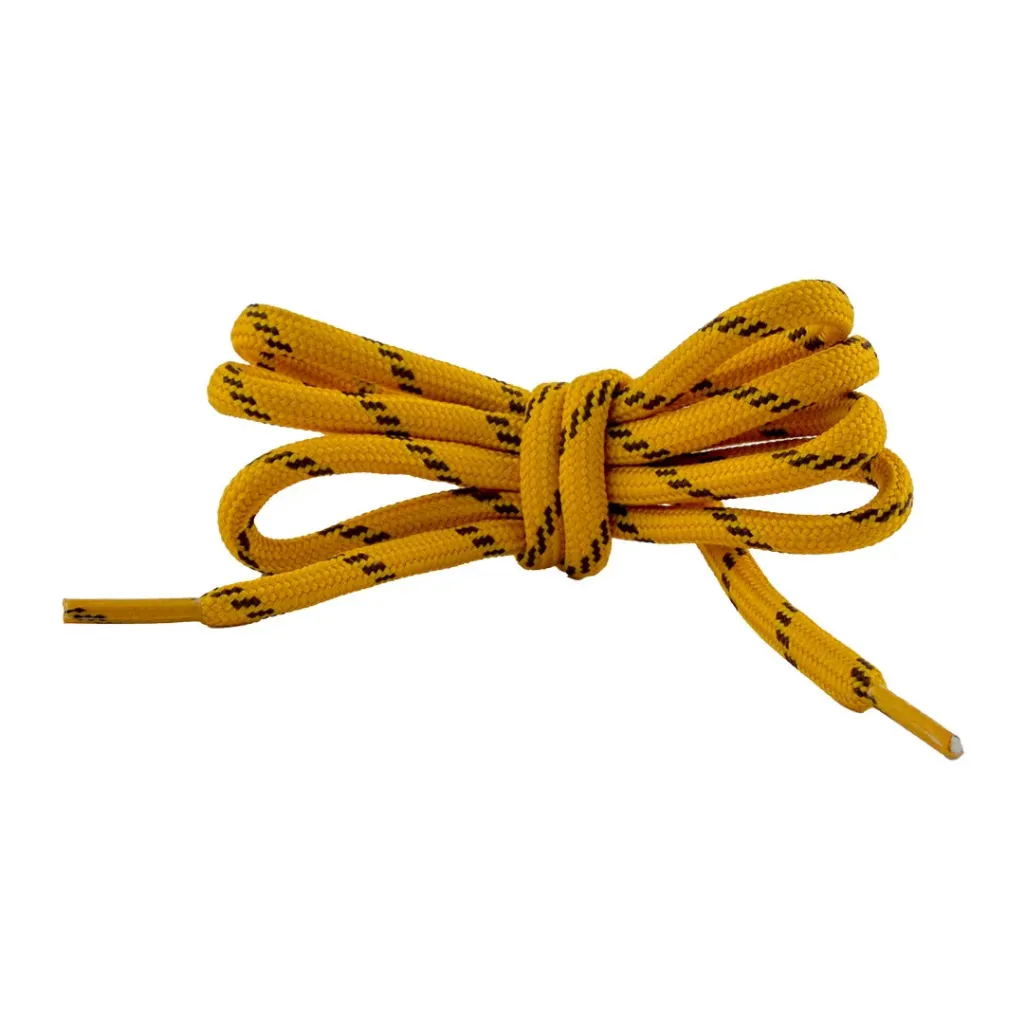 Cordón Mónaco Pintas (Amarillo pintas Negro, 90cm, 1/4 Gruesa (36 Pares))