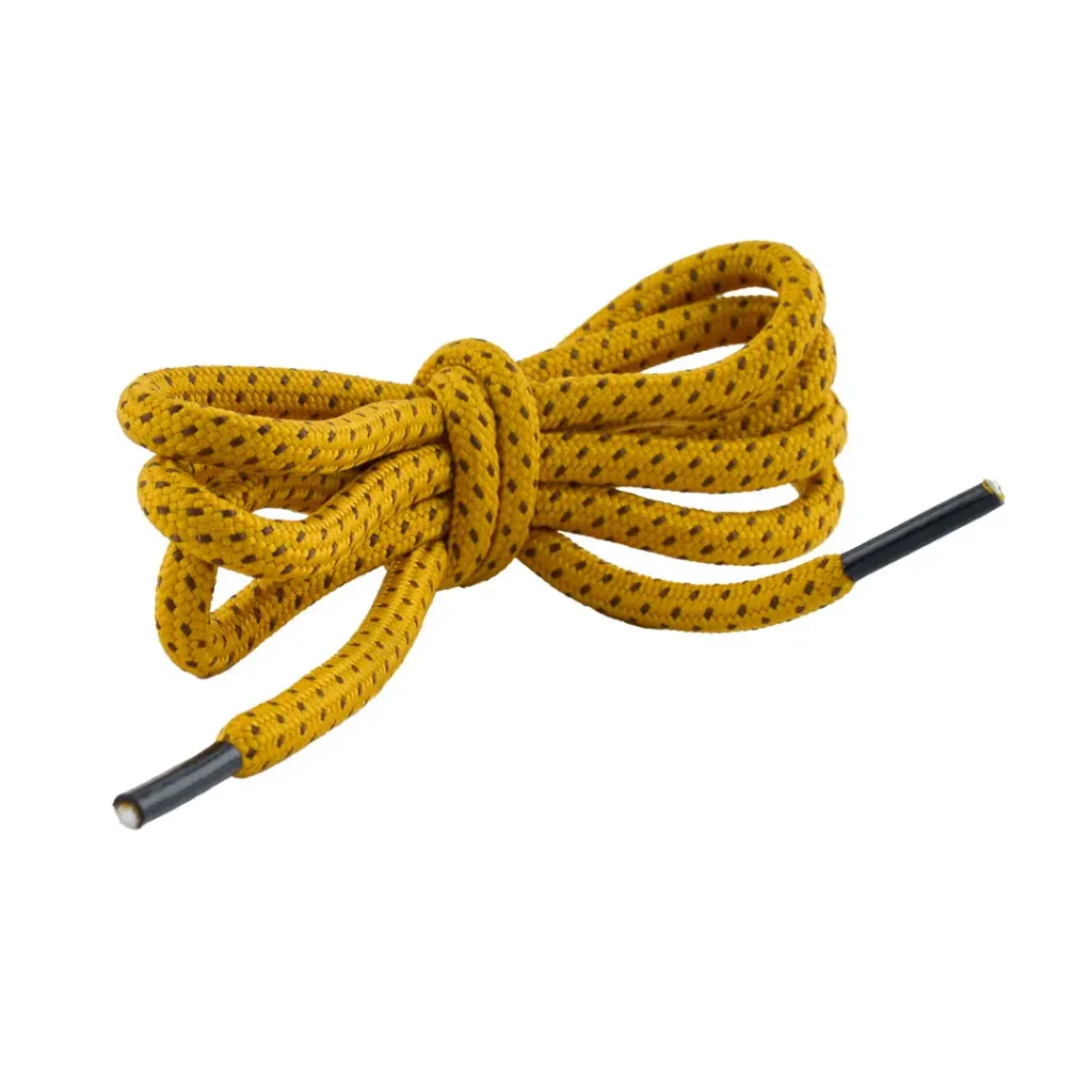 Cordón Mónaco Puntos (Amarillo puntos negros, 90cm, 1/4 Gruesa (36 Pares))