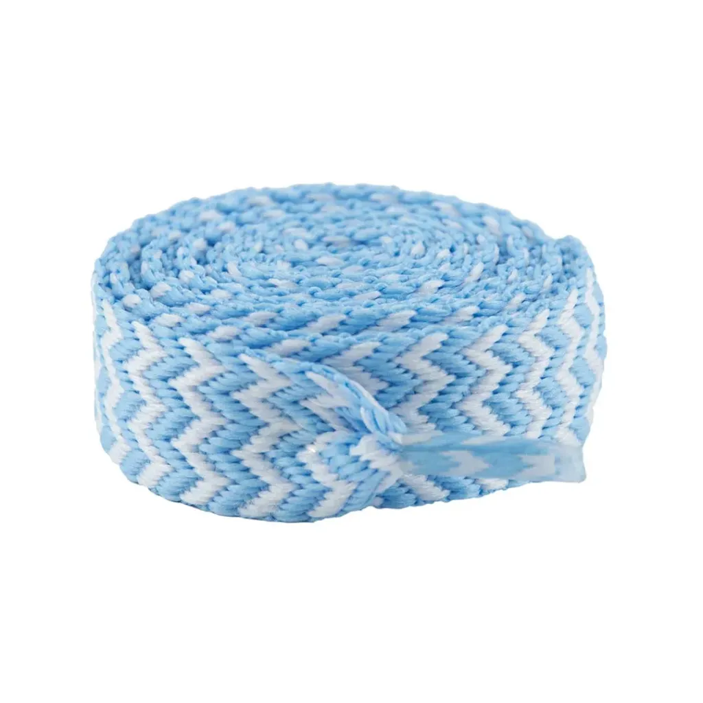 Cordón Zebra (Azul Claro Zebra, 1/4 Gruesa (36 Pares))
