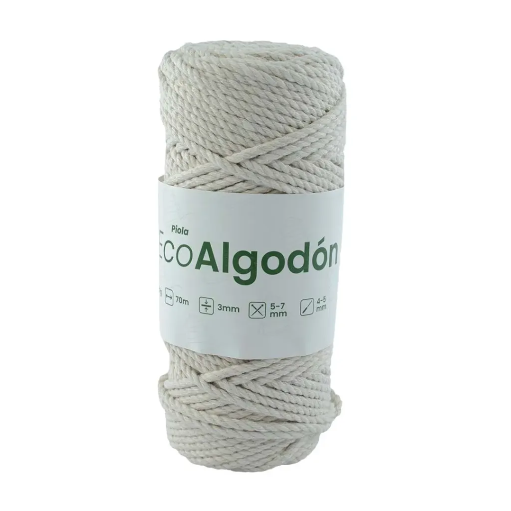 Piola Eco Algodón X 70M (Crudo)