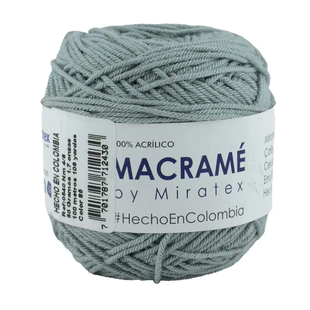 Macramé Miratex 50g X 12 UND (Gris Claro 85)